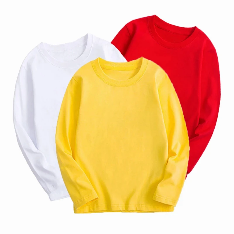 2025, Modetrend, reine Baumwolle, bedruckt, weiße Langarm-T-Shirts für Jungen und Mädchen, Moletom feminino