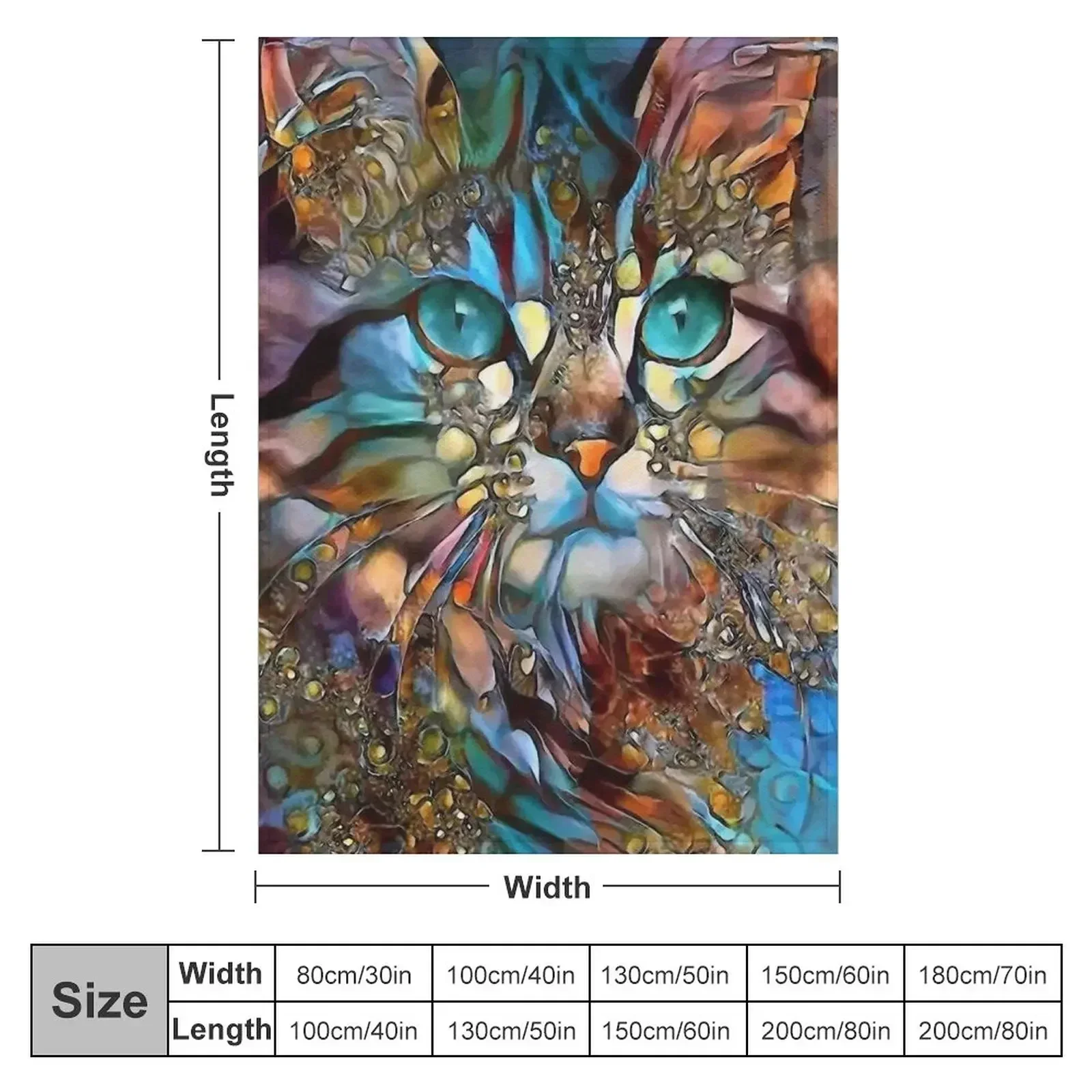 Andyna, cat, chat, cat, lea roche paintings Throw Blanket Luxury Thicken Weighted Summer Blankets