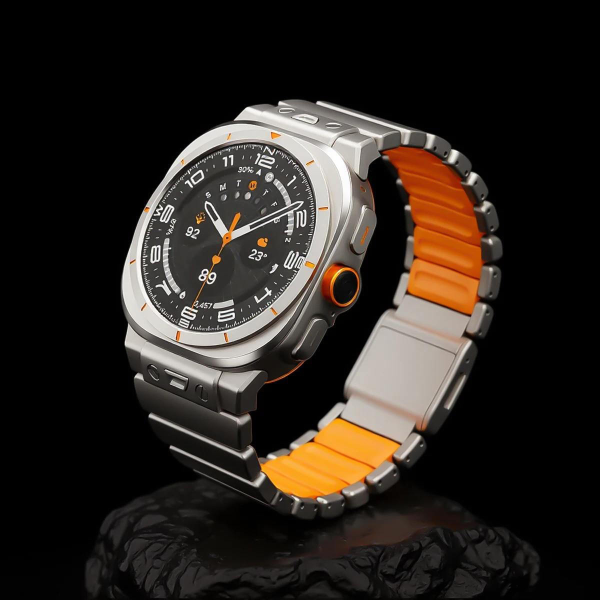 Titanium Alloy Magnetic Strap For Samsung Galaxy Watch Ultra2025 Luxury Sport Silicone Band for Galaxy Watch Ultra 47mm Bracelet