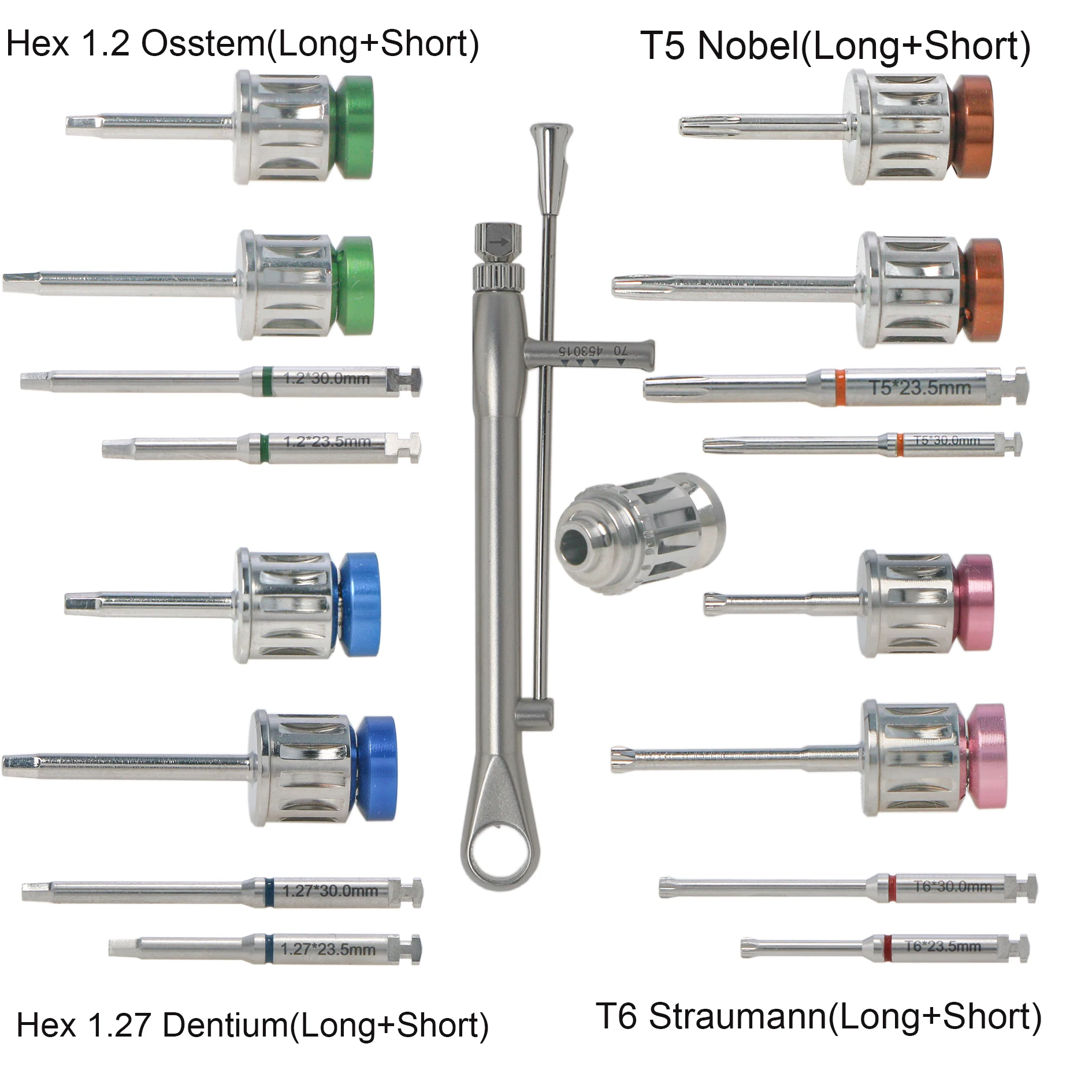 

Dental Implant ScrewDriver Colorful Torque Wrench Ratchet Multi-unit Abutment ScrewDriver Universal Restoration Repair Tools