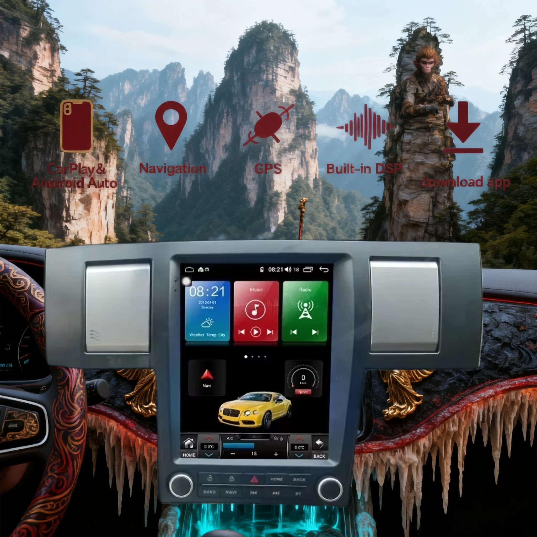 N Android 14 pantalla táctil Radio de coche para Jaguar XF X250 2004 2005 2006-2015 reproductor estéreo Multimedia Auto GPS Carplay unidad principal