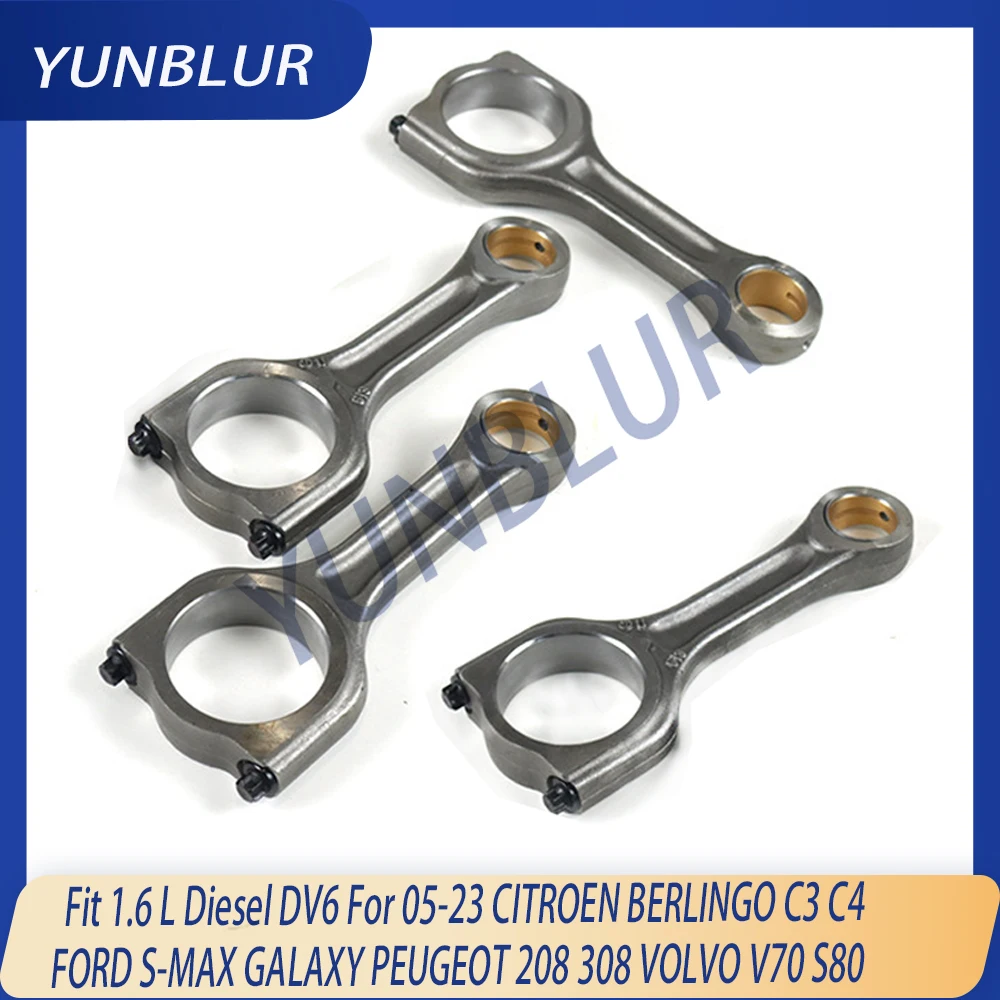 

DV6 Engine Connecting Rod Kit Fit 1.6 L Diesel For 05-23 CITROEN BERLINGO C3 C4 FORD S-MAX GALAXY PEUGEOT 208 308 VOLVO V70 S80