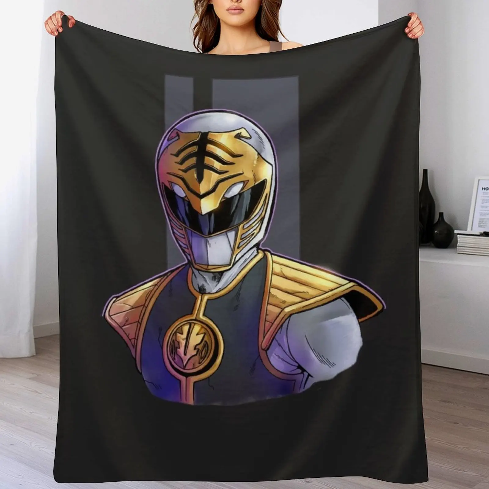 

Tommy The White Ranger Throw Blanket funny gift Soft Plush Plaid Blankets