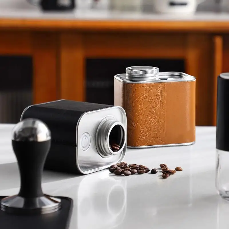 Coffee Canister Freshness Preserving Coffee Container Single-Way Valve Vacuum-Sealed Smell-Proof Multipurpose Jar For Tea Cafe