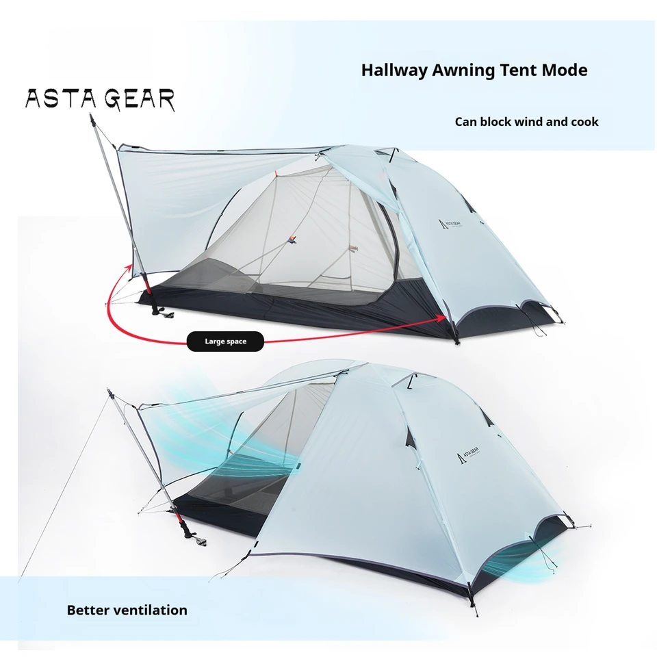 【試し張りのみ美品】ASTA GEAR BlueBird2 アスタギア ブルーバード 2人用テント