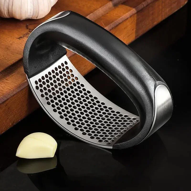 Hickened garlic clip,Garlic pestle,Stainless steel garlic press thickened manual crusher Household garlic crusher,kitchen tools