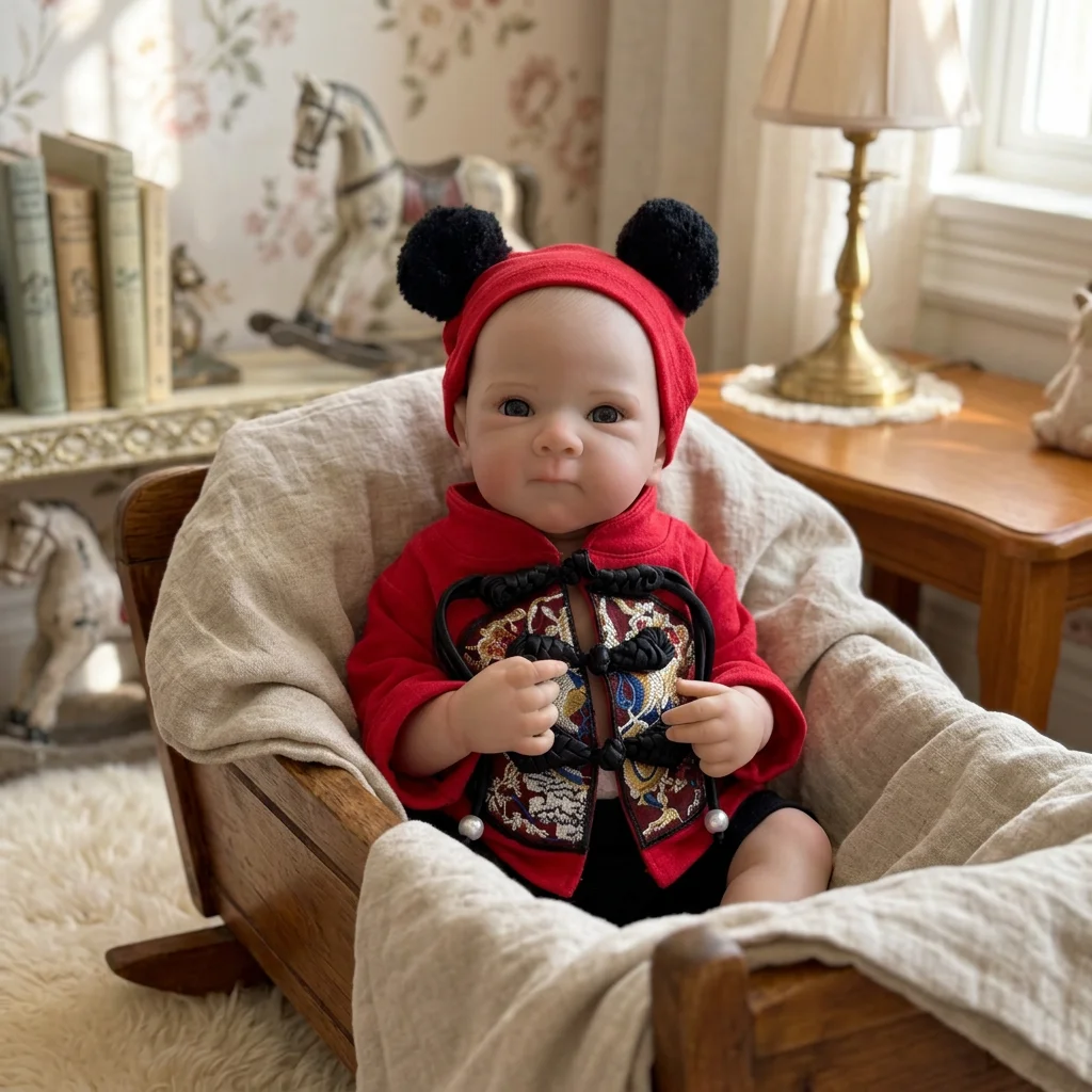 18 Inch Bettie Full Body Vinyl Reborn Doll Painted‑Hair Design Lifelike Hand Painted Collectible Art Doll For Adult Collectors Birthday Gift(TT)
