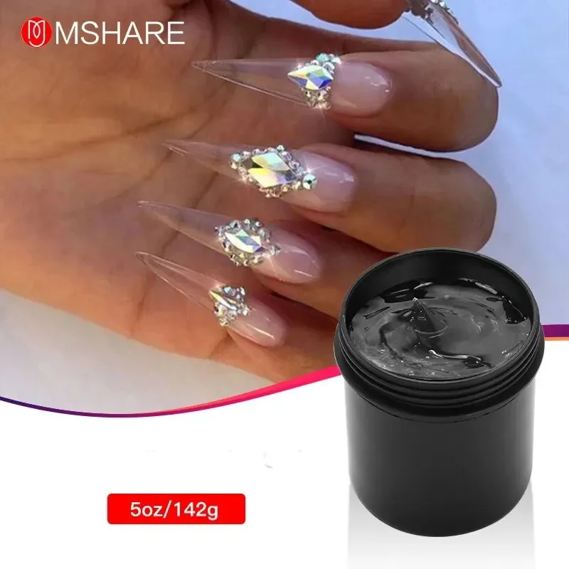 

MSHARE Jelly Gel Clear Transparent Cream for Nail Extension Pink White Fast Extending UV Nail Led Hard Gel 5oz 142g