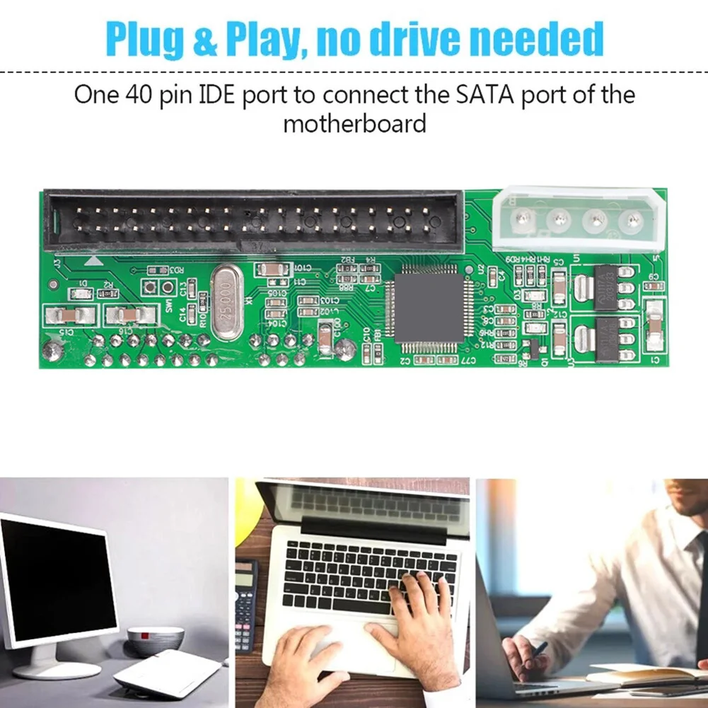 PATA-SATA 어댑터 카드, IDE-SATA 카드, SATA-PATA 40 핀, 지지대 대형 하드 드라이브