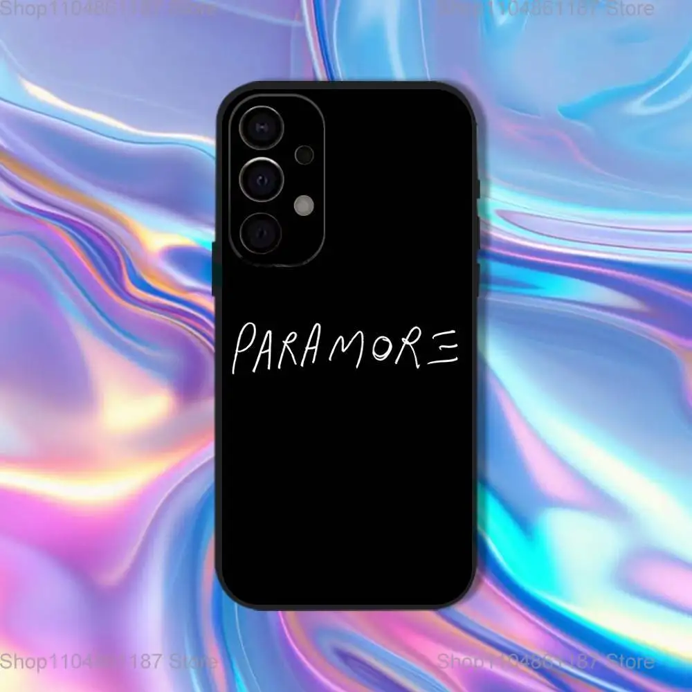 حافظة هاتف P-ParamoreS لهاتف سامسونج S25، S24، S21، S22، S23، S30، Ultra، S20، Plus، Fe، Lite، 5G غطاء أسود