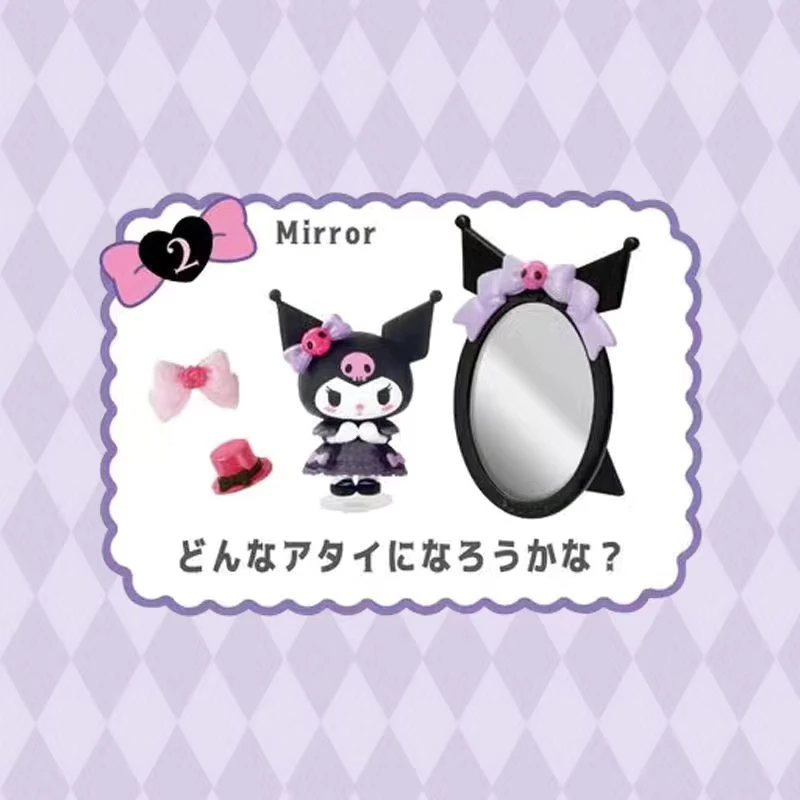 New Genuine Rement Kuromi Room Series Micro Model Toys Desktop Ornament Holiday Gifts Collectibles In Stock ﻿