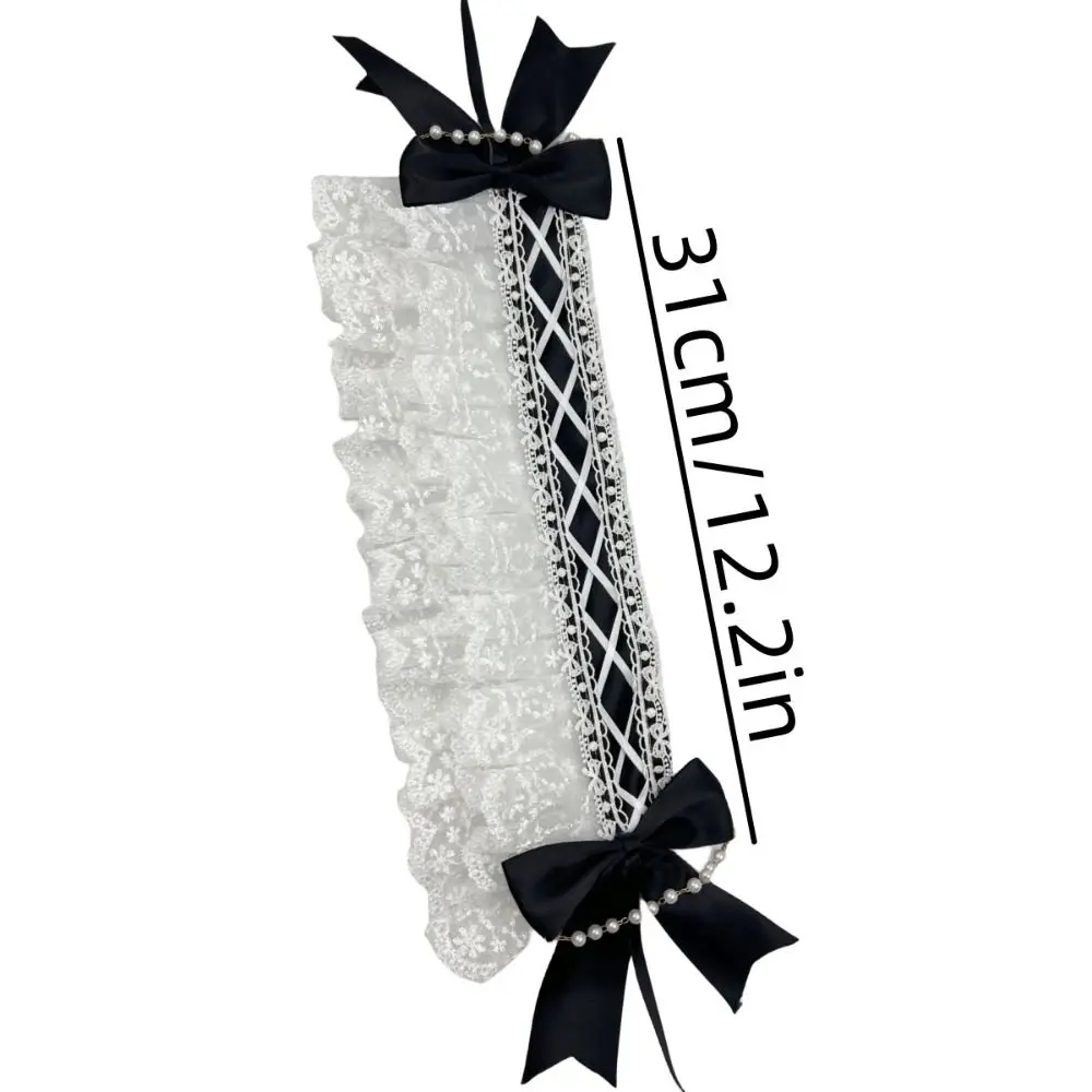 لطيف الحلو لوليتا الدانتيل عقال اللؤلؤ JK تكدرت هيرباند الشريط القوس إكسسوارات الشعر لوليتا مشبك شعر الفتيات