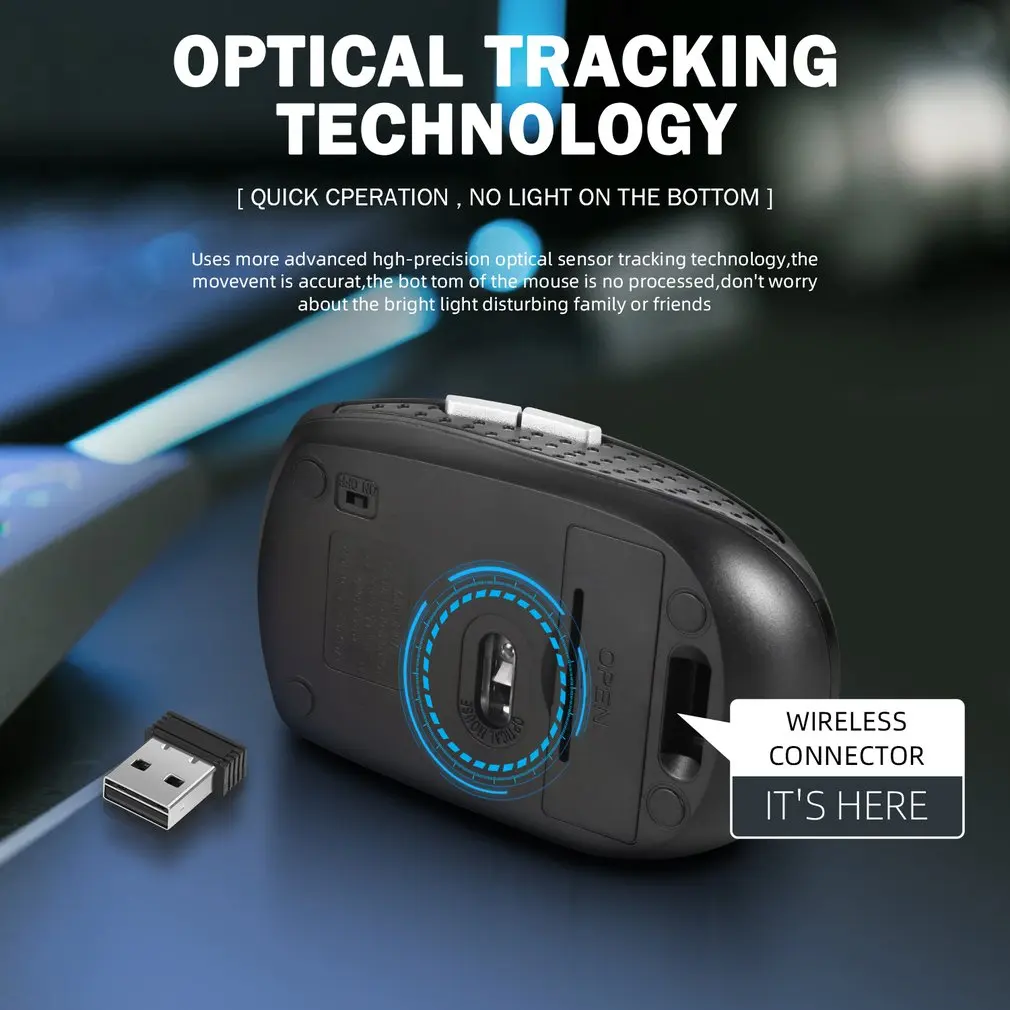 Wireless Mouse 3 Adjustable DPI 2.4G Wireless Mice Receiver Portable Ultra Thin Optical Mouse For PC Laptop Notebook 1600DPI