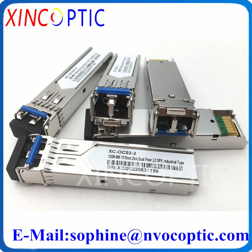 Imagem -04 - Transceptor Óptico Sfp 155mbps 100m mm 1310nm2km Fibra Dupla tipo Industrial lc Compatível com Interruptor Cisco Mikrotik 10 Peças