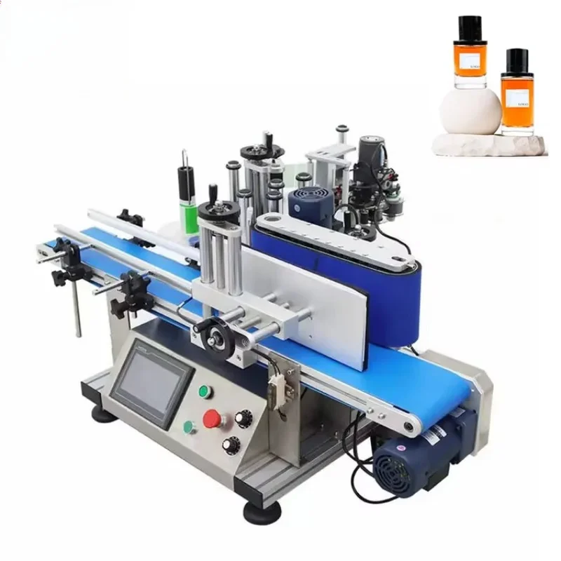 Customized Semi‑Automatic Desktop Round Bottle Labeling Machine Electric Sticker Labeling Equipment for Plastic Glass Bottles
