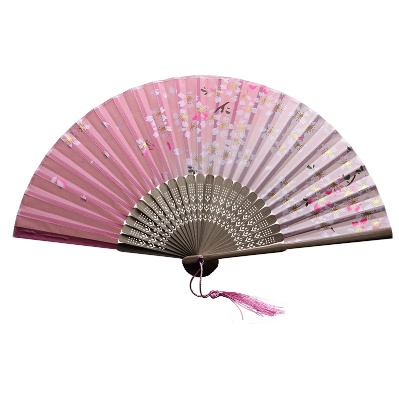 New Vintage Folding Fan Retro Chinese Japanese Bamboo Hand Folding Fan Dance Hand Fan Home Decoration Ornaments Craft Gift Fan