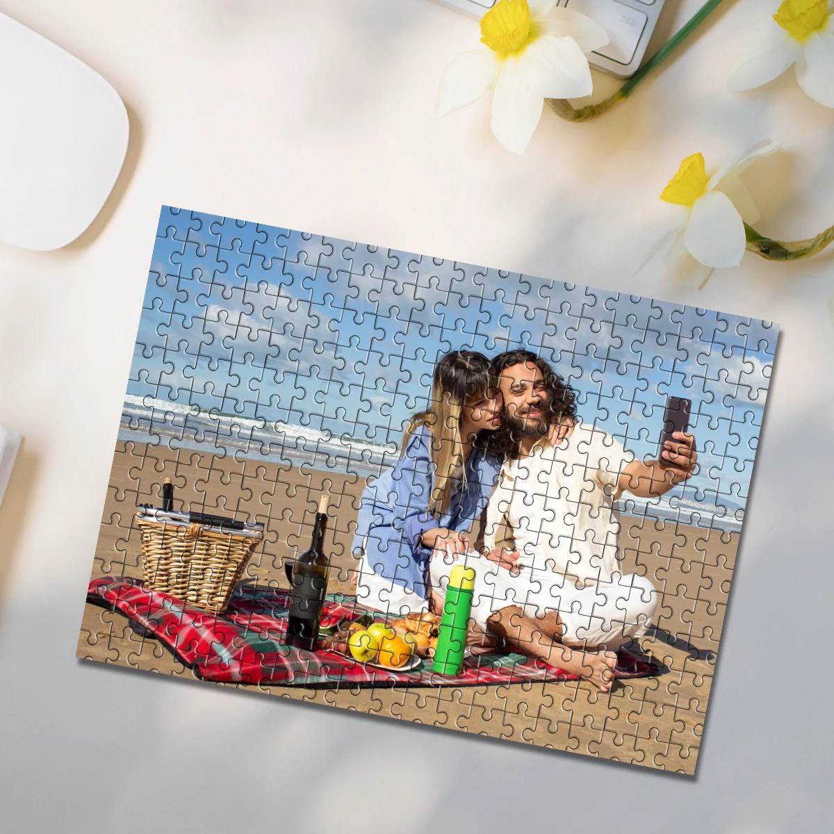 ตัวต่อภาพถ่ายแบบกำหนดเอง 35/300/500/1040 ชิ้น ของขวัญสุดพิเศษสำหรับพ่อ แม่ วันแม่