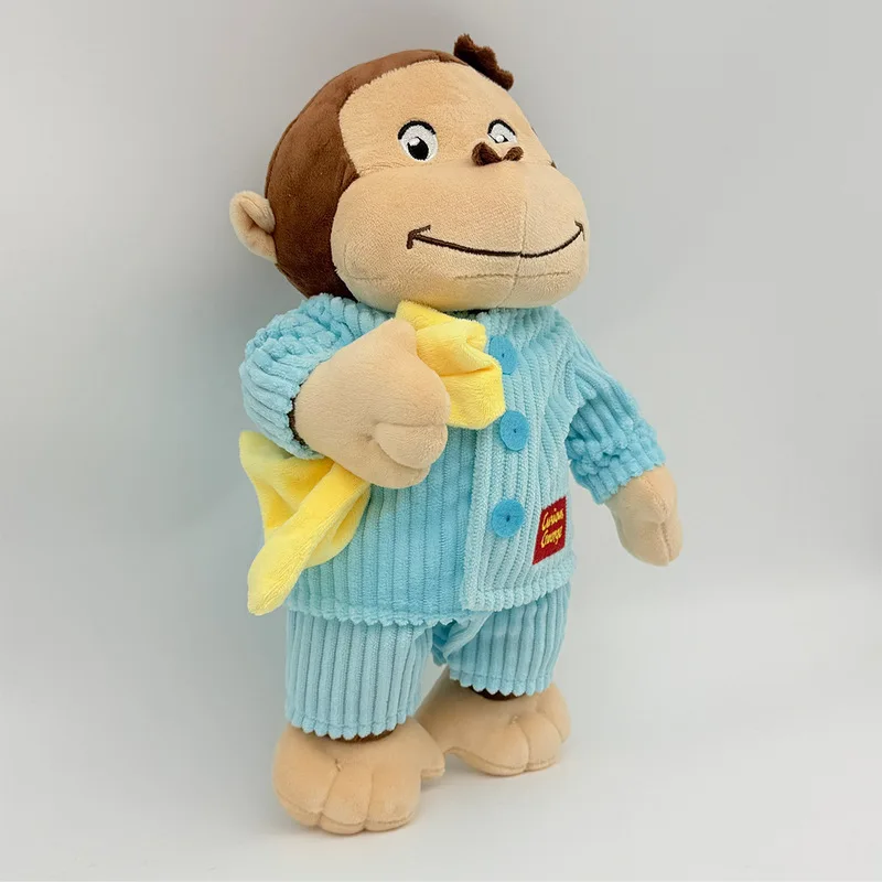 New Curious George Plush Toy Monkey Stuffed Doll Soft Classic Cartoon Character Collectible Gift for Kids and Fans