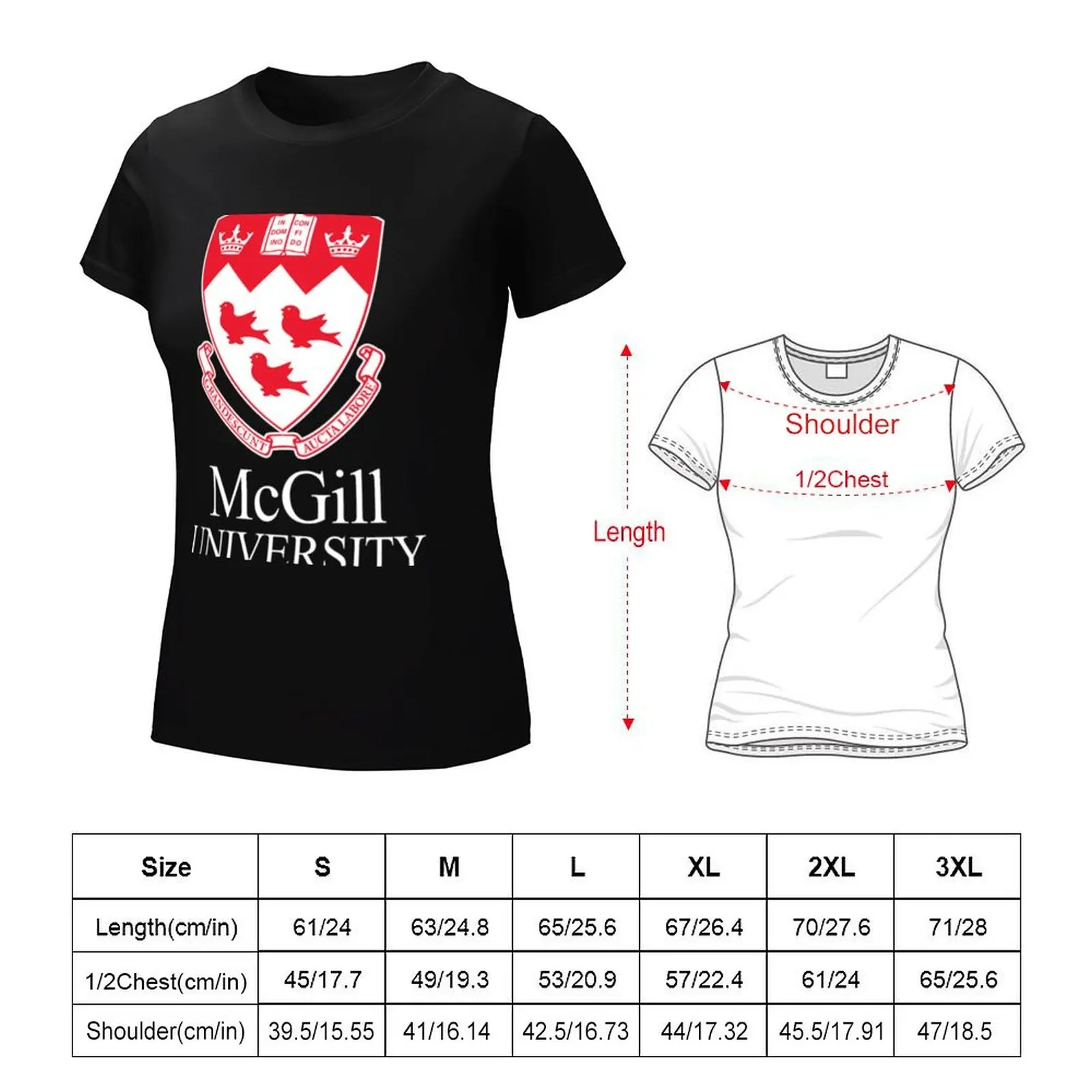 McGill University Classic T-Shirt aesthetic clothes funny Female clothing western t shirts for Women