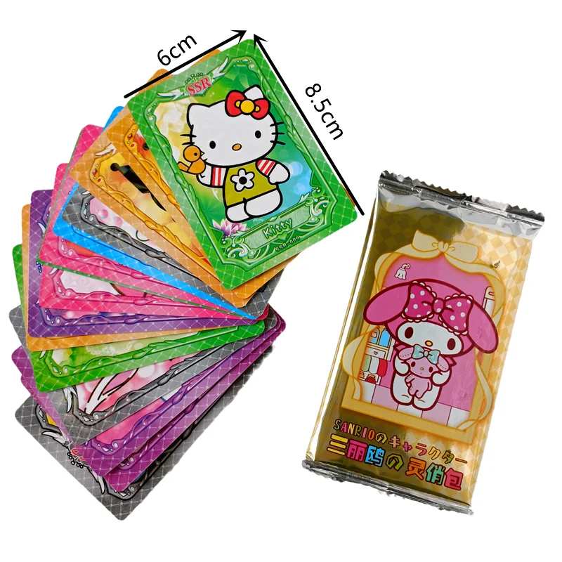 32Bag 224Pcs Hello Kitty Sanrio Kuromi Cards Trading Card Game My Melody Booster Box Cartoon Cute Collection Toy Christmas Gift