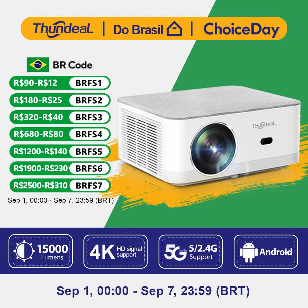 ThundeaL TD92 Pro: Projetor portátil Full HD 1080p com Wi‑Fi
