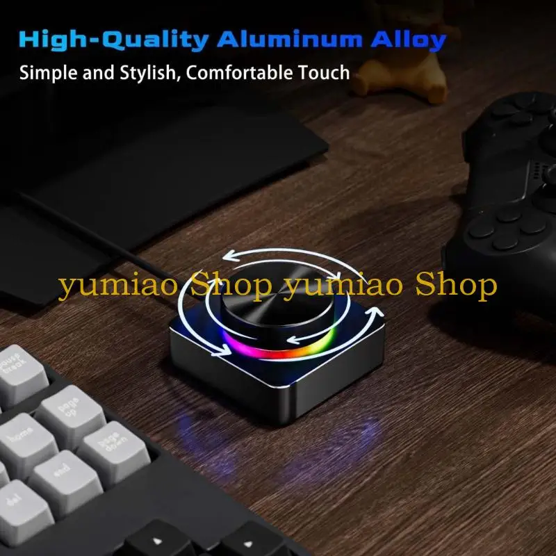 587B Aluminum Knob Customizable Controls Double Mode Connection for PC Laptop
