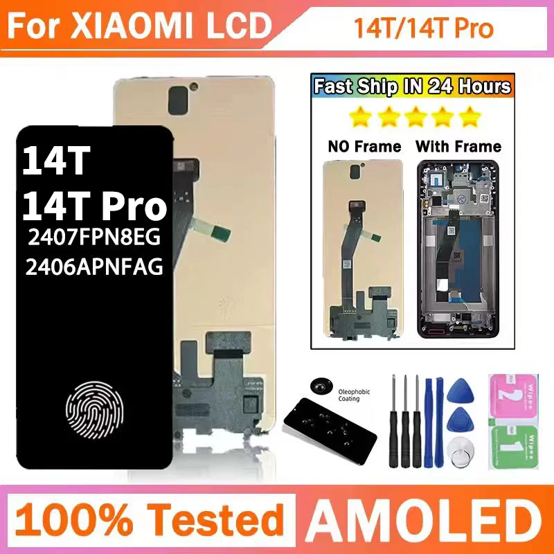 Ekran 6,67 "dla Xiaomi 14T 2406APNFAG LCD dla Mi 14T Pro 2407FPN8EG wyświetlacz dotykowy Digitizer dla wyświetlacza Redmi K70 Ultra