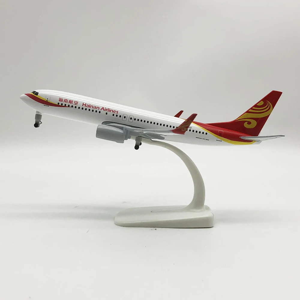 20cm Aircraft Boeing 737 Hainan Airlines B737 Alloy Airplane Children Gift for Collection Home Desk Decoration