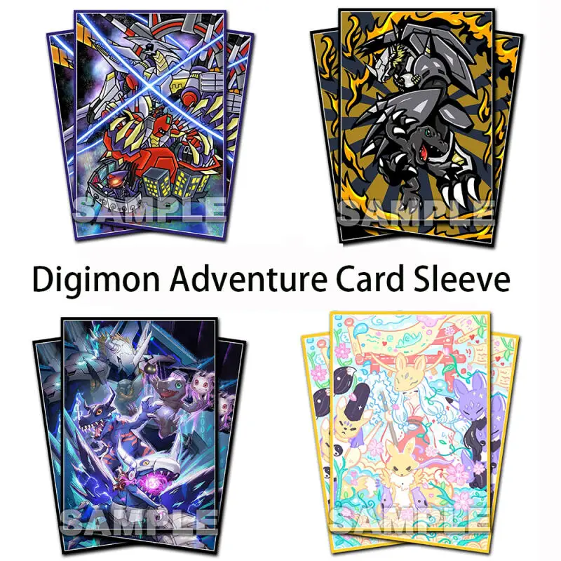 Digimon Adventure Youkomon Ragnarokrmon Black War Greymon Funda para Cartas Colección de Juegos de Anime Cubierta Protectora para Cartas Regalo 67*92mm
