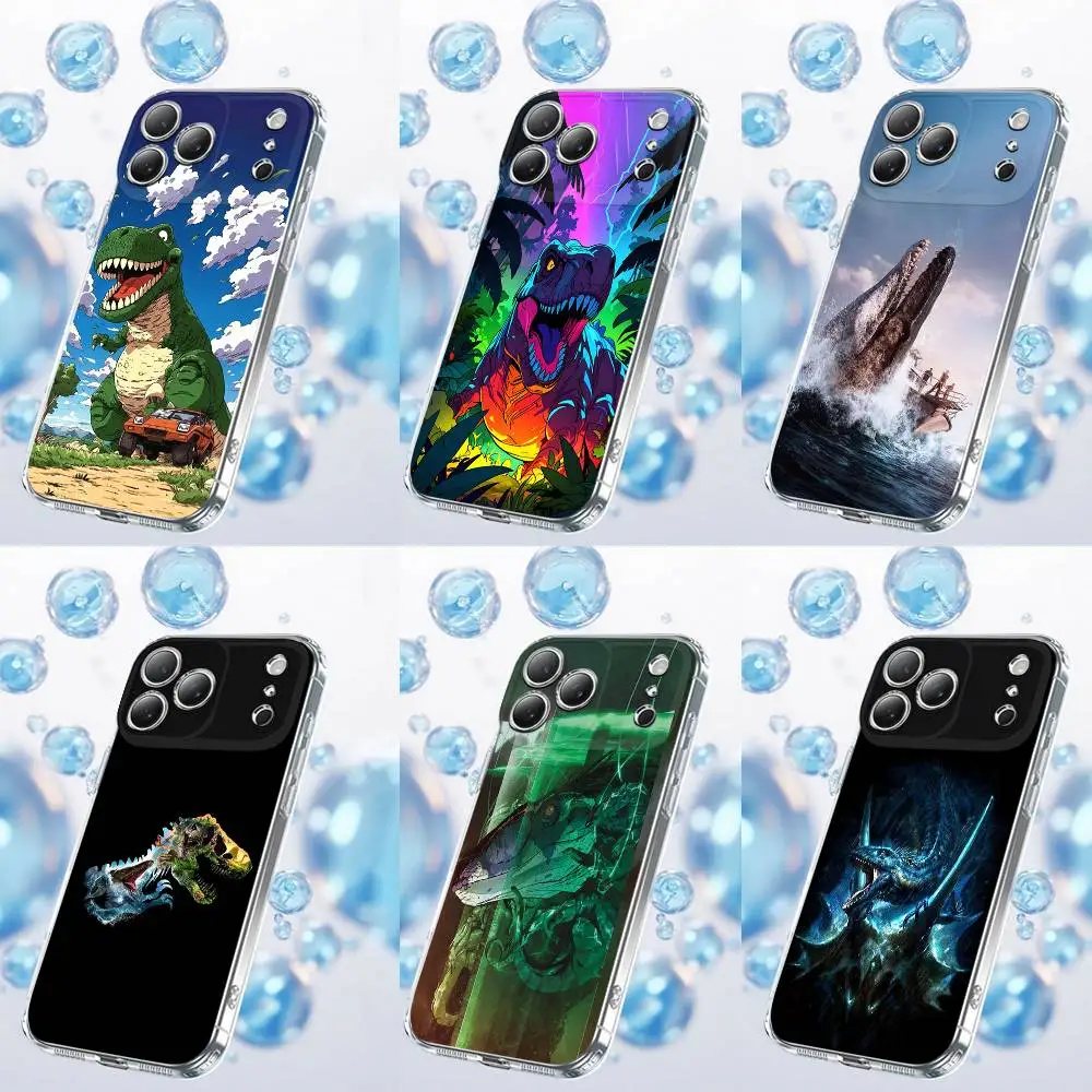 

Dinosaur Dragon World Cartoon Phone Case For iPhone 17,16,15,14,13,12,11 Plus,Pro,Max,Plus,E,SE4,Air,Mini Transparent