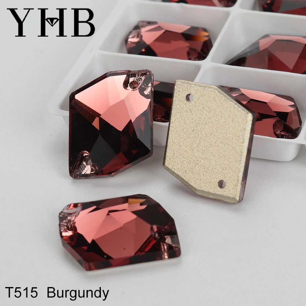 YHB Top Qualität Cosmic Glass Crystal AB Moonlight Nähen Steine Flatback Nähen auf Strasssteine Für Kleidungsstück Kleidung Taschen