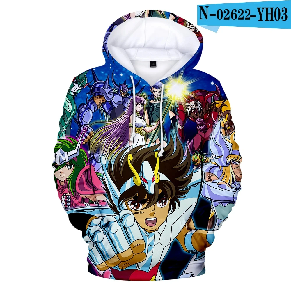 Anime Saint Seiya Children\'s Hoodies 3D Printed Cartoon Men Women Sweatshirts Fashion Boys and Girls Long sleeved Pullover coat