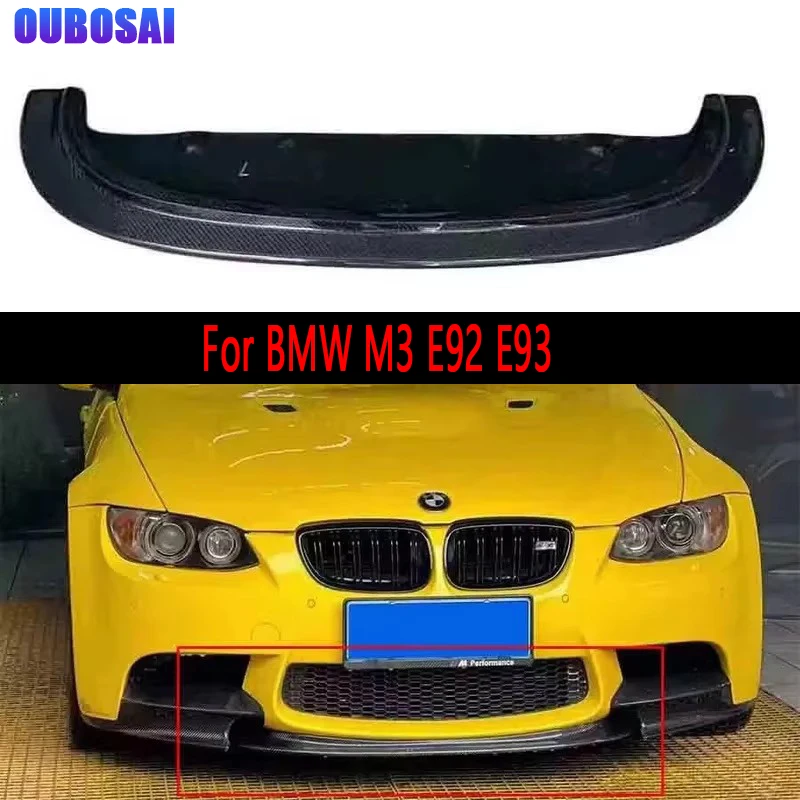 

For BMW M3 E92 E93 Carbon Fiber Front lip Car Front Bumper Diverter Spoiler Diffuser Front lip chin Auto Parts body kit