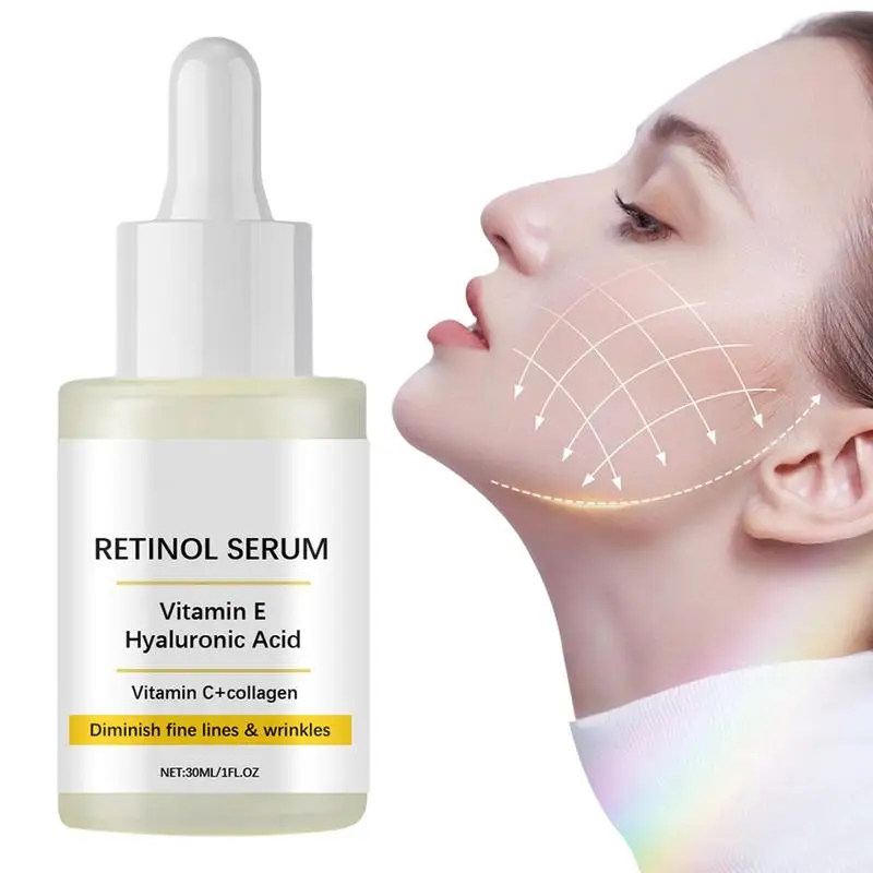 Retinol Gezicht Serum Diep Hydraterende Jongere Vervagen Fijne Lijn Lifting Verstevigende Reparatie Glad Draai Serum Hyaluronzuur Serum