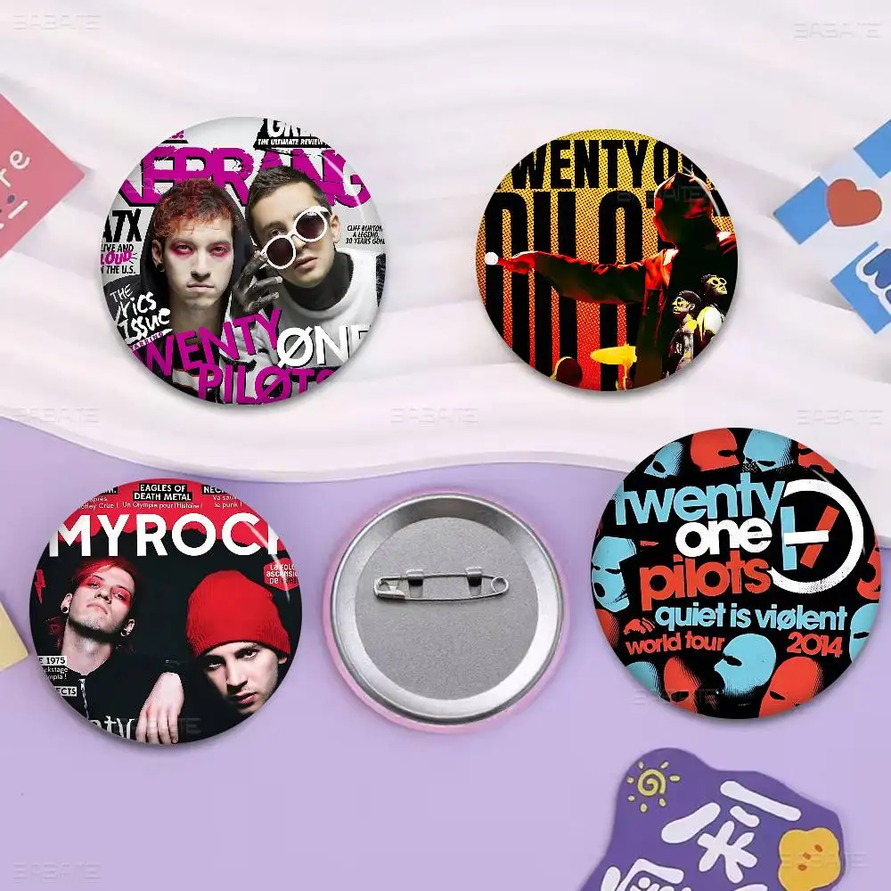Popular T-Twenty O-One P-Pilots Band New Brooches Soft Button Pin Funny Silly Gnarpy On A Skateboard Meme Badge Gamer Gifts