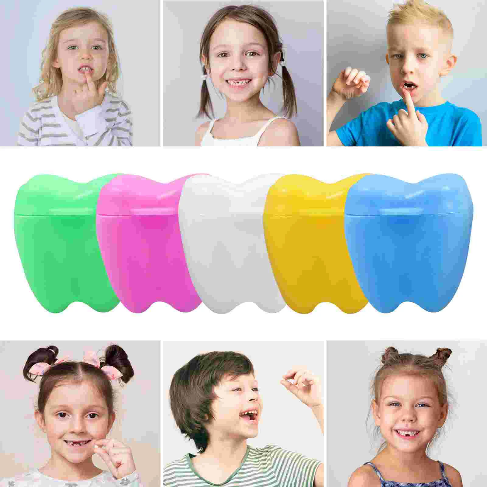 

12 Pcs Tooth Necklace for Lost Baby Keepsake Teeth Storage Box Kids Gift Newborn Container Commemorate Plastic