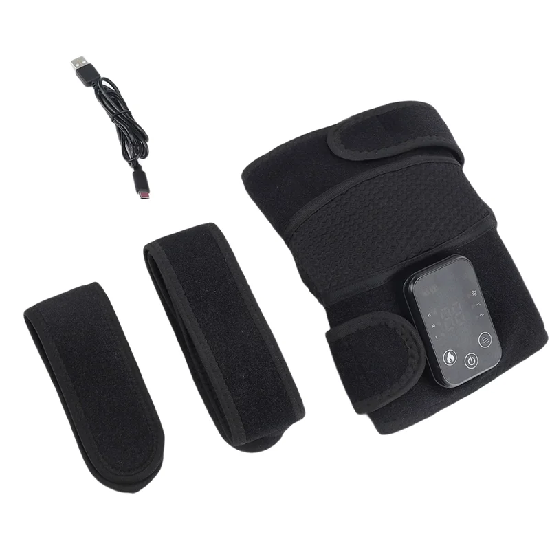 ABLE-наколенник с подогревом и массажем, подходит для массажера, коленей, комплект из 2 шт., с функцией вибрации и нагрева