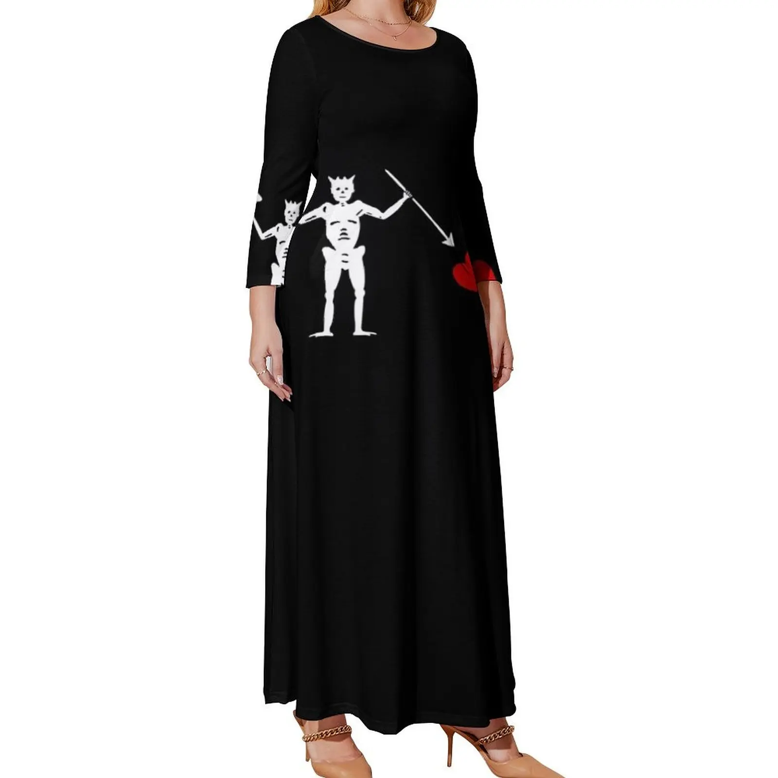 Pirate Flag - Blackbeard Long Sleeved Dress Dress vintage summer dresses ladies 2024 Long dress woman