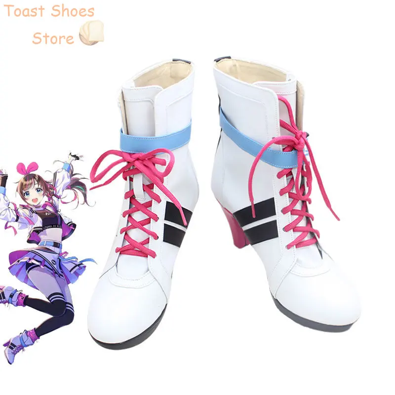 

Kizuna AI Cosplay Shoes PU Leather Shoes Halloween Party Boots Vtuber Cosplay Prop Costume Prop