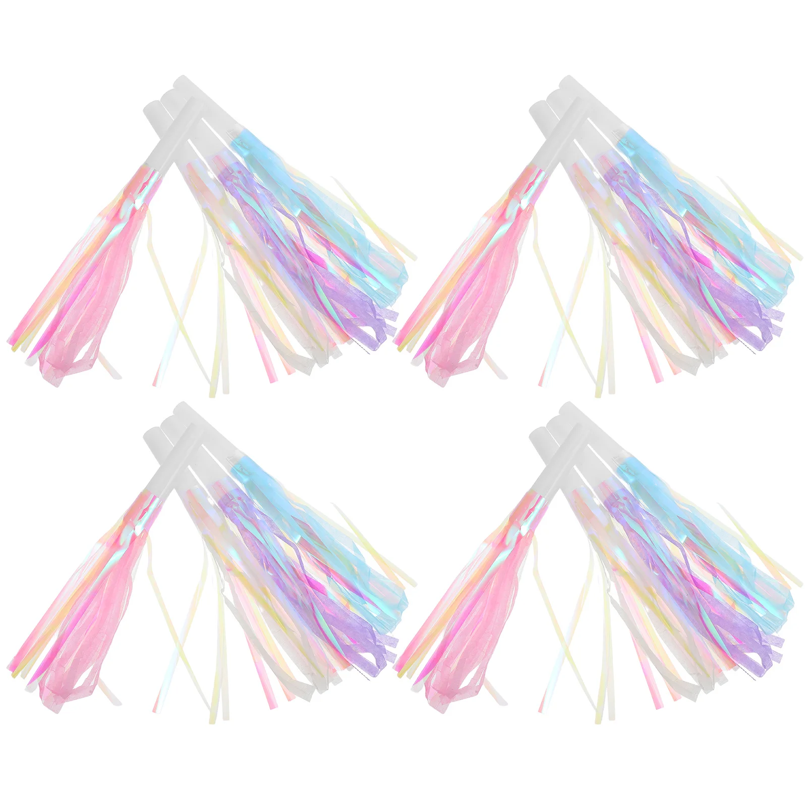24 Stück Party-Blowout-Hörner, bunte Pfeifen mit Fransen, Geburtstagsgebläse, Krachmacher, Dekorationen, Geburtstagsgebläse, Party-Blowouts