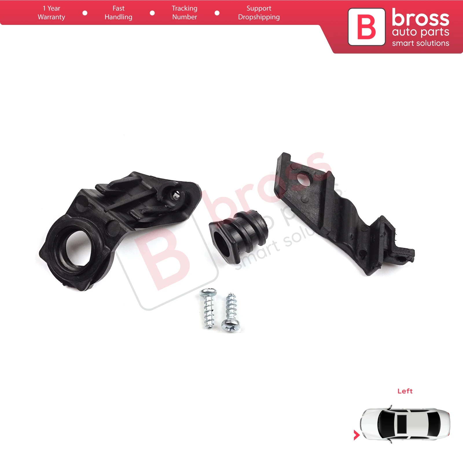 

BHL30 Headlight Holder Mount Repair Bracket Tab Set Left Side for VW Jetta A5 1K 2005-2010 Golf MK5 A5 1K 2004-2009 1K0998225