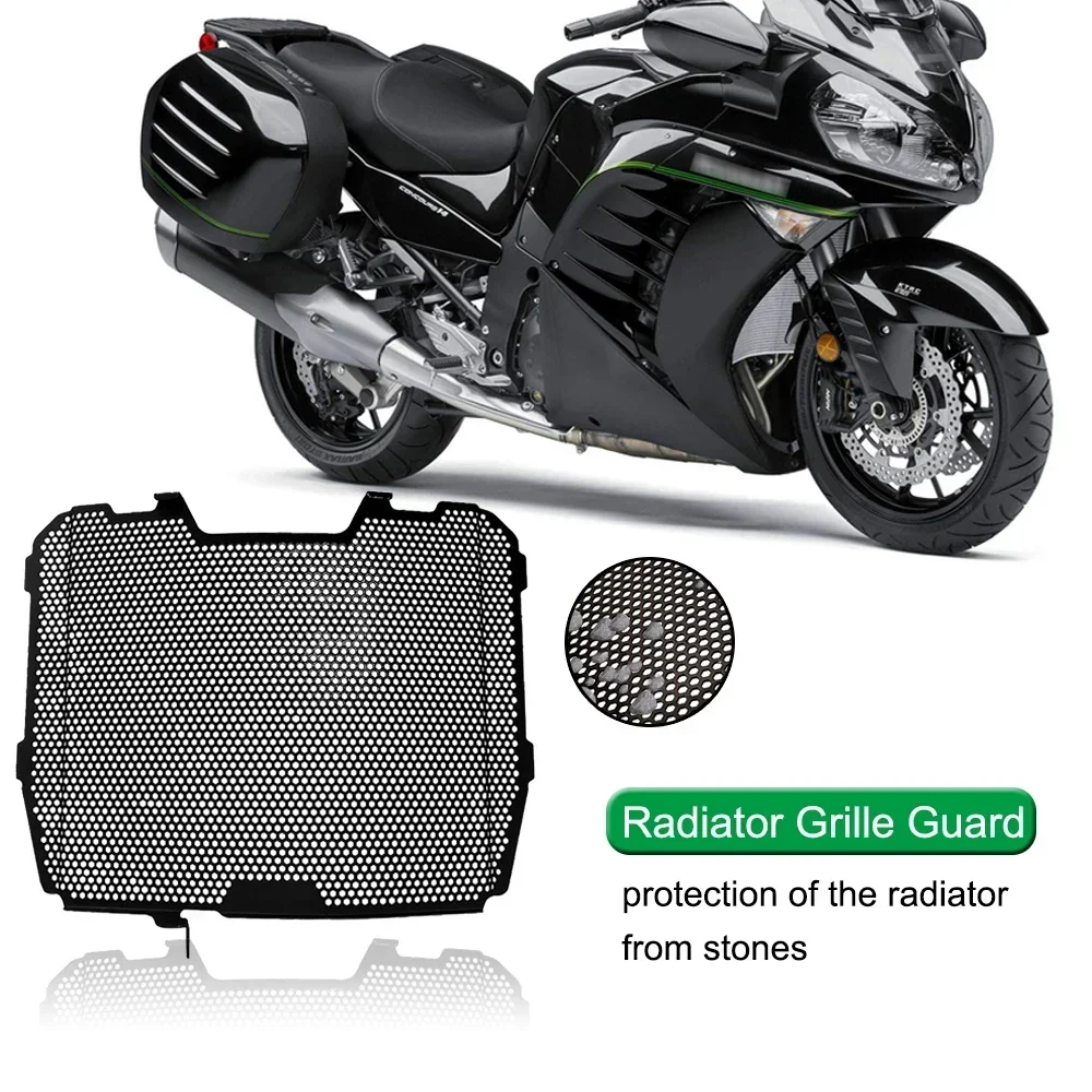 

For Motorcycle Accessories Radiator Grille Guard Cover Protection GTR1400 CONCOURS 14 ABS ZG1400 Ninja ZX-14R ZX14R SE ZX1400 SE