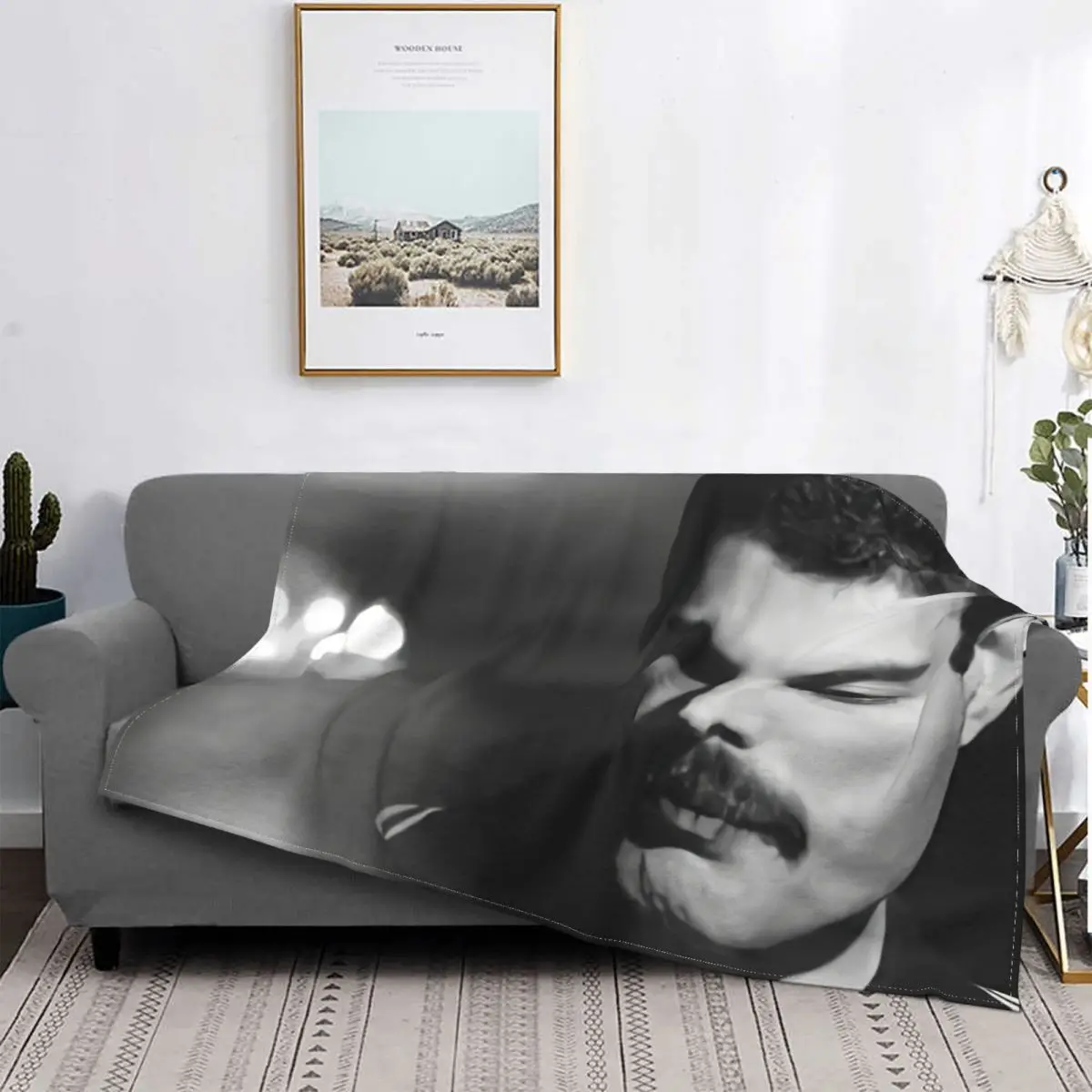 

Одеяло с 3D принтом Freddie Mercury, удобное мягкое Фланелевое зимнее одеяло певицы для дивана, уличной спальни