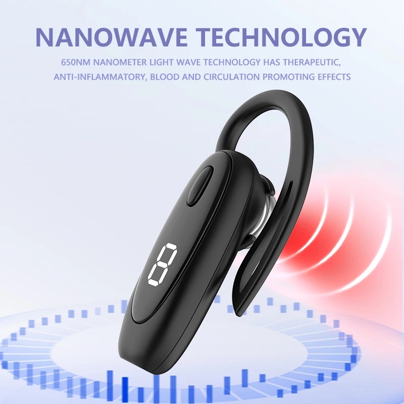 

JUSTLANG Portable Tinnitus Ear Laser Therapy 650nm Laser LLLT Irradiation Earplugs Otitis Media Deafness Nose Rhinitis