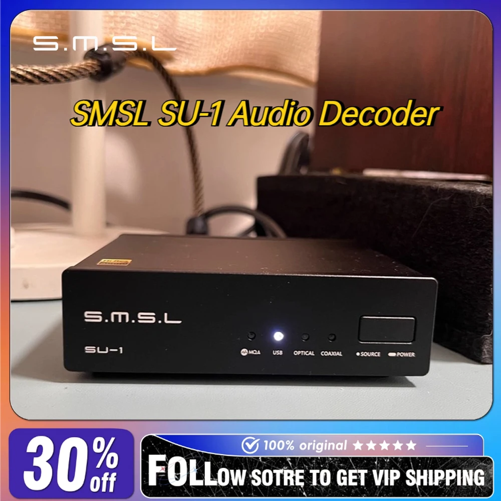 

SMSL SU1 HIFI Portable DAC Decoder AKM AK4493S XU316 Ergonomic Lightweight Support MQA MQA-CD Full Decoding Hi-Res Audio Decoder
