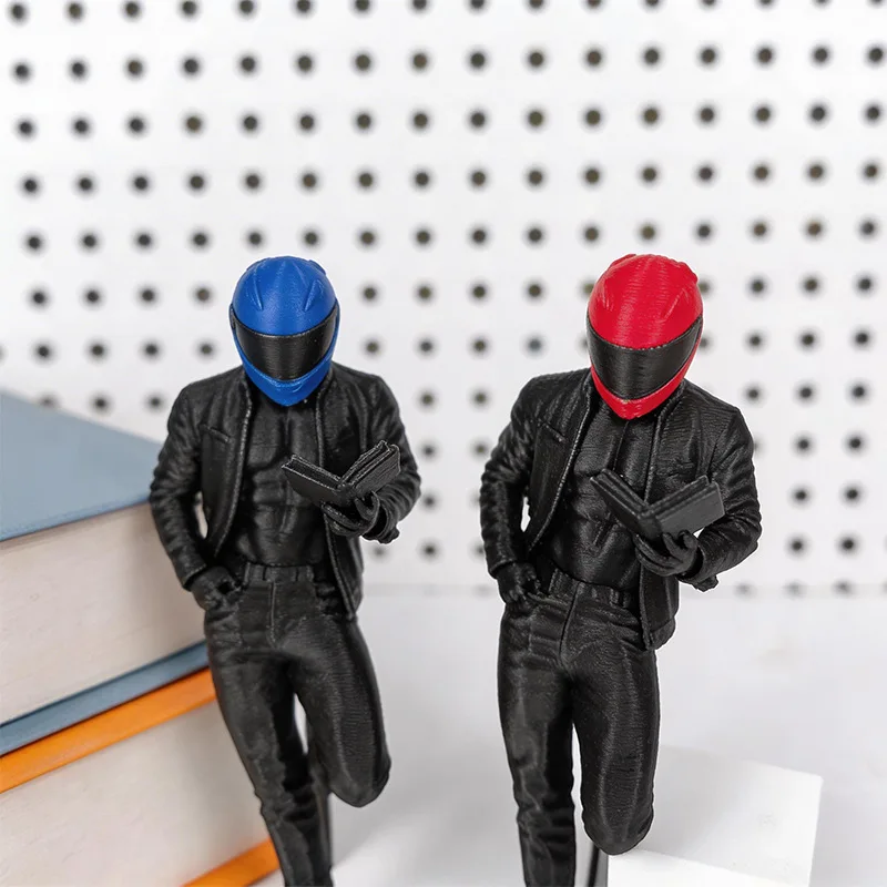 

Motorcycle-Themed Bookmark with Helmeted Racer Figurine Decorative Page Marker for Book Lovers Desk Bookshelf Decor