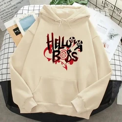 Homens e mulheres Helluva Boss gráfico impresso moletom com capuz, Hoodies soltos casuais, Harajuku Streetwear, Unisex, Anime quente, Unisex