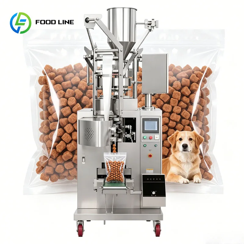 Automatic Vertical Packing Machine For Pet Food Dog Cat Food Dry Kibble VFFS Pouch Filling Sealing System Customized