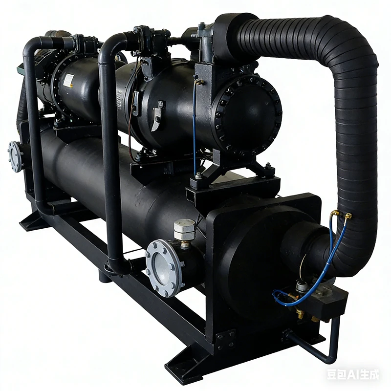 Double Unit for Compressor 960kW Industrial Cooling Water Cooled Chiller 270 Tons Shell Tube Condenser R-22 Refrigerant