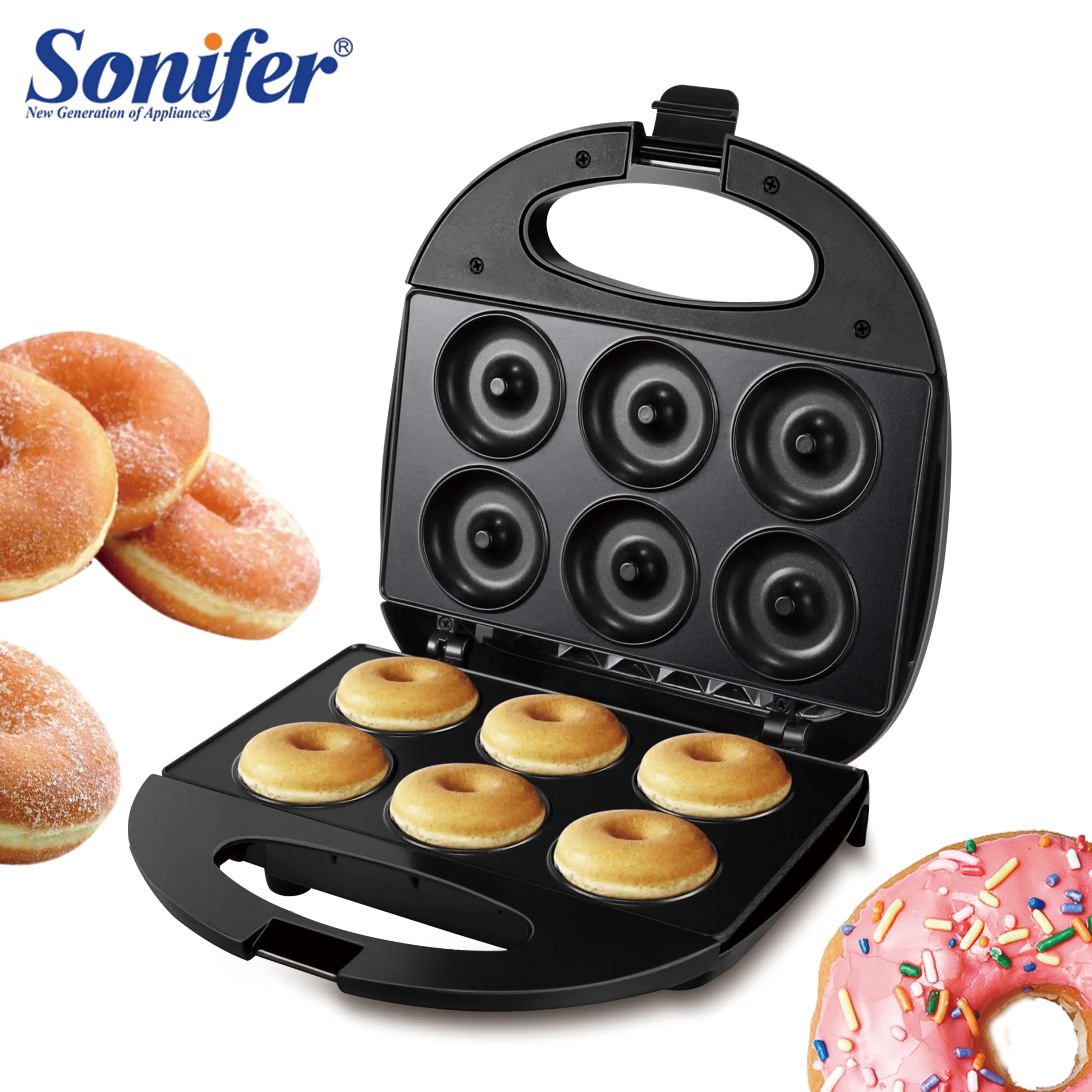 

Electric Donut Maker Cooking Kitchen Appliances Bubble Egg Cake Oven Breakfast Machine Waffles Pot Iron Non-stick Coated Sonifer